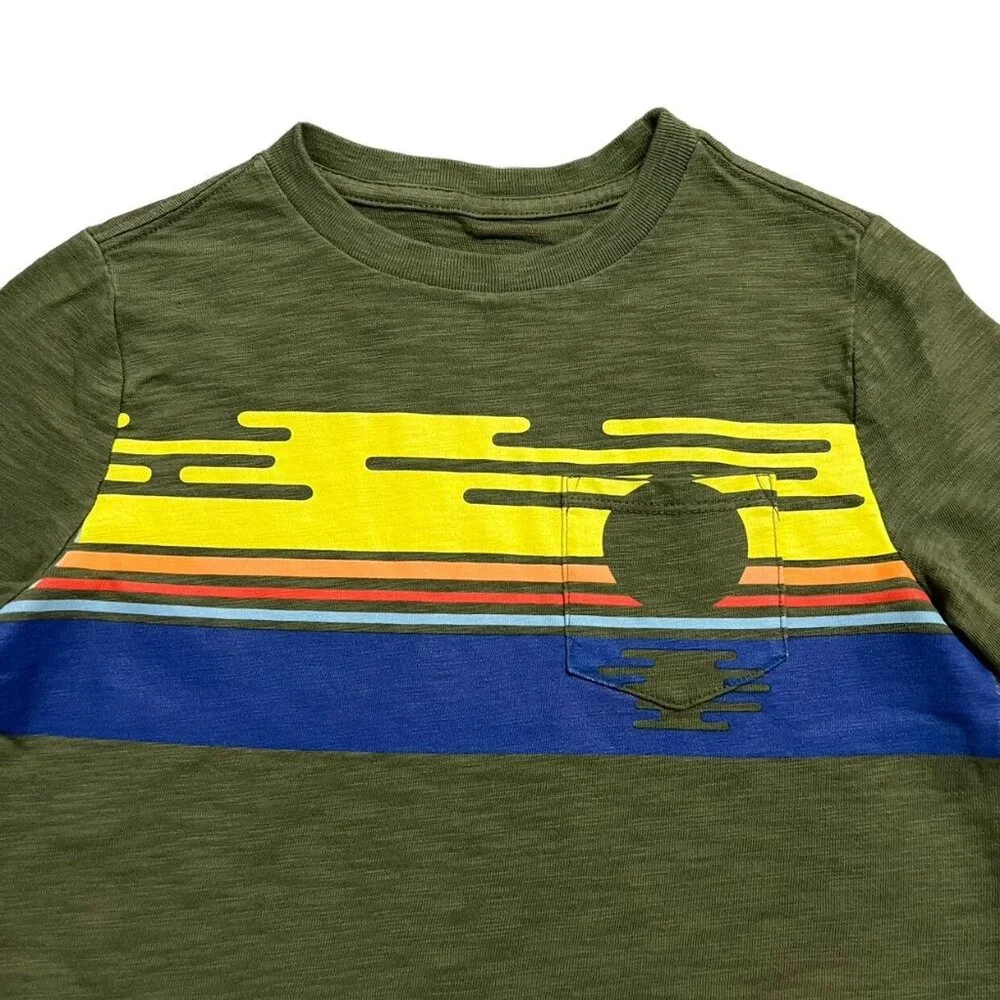 Gap Kids S Olive Sunset Pocket Tee Shirt